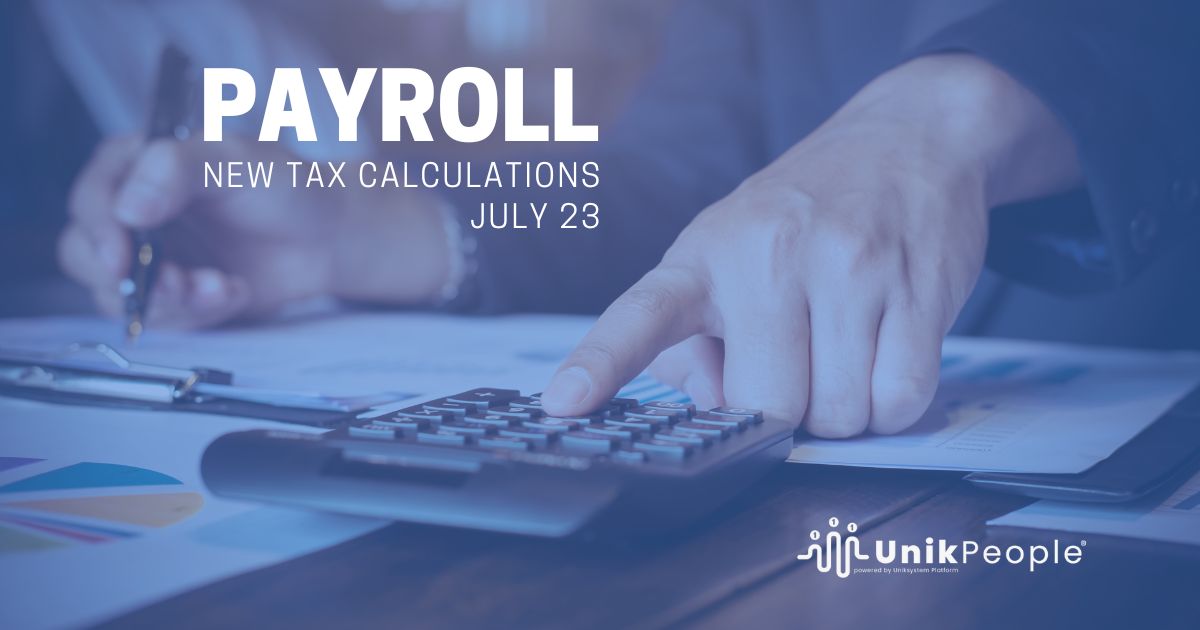 Payroll-New tax calculations july 23