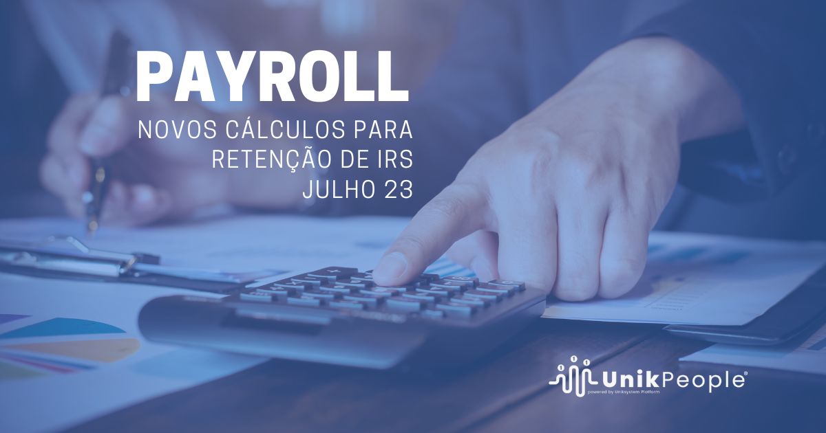 Payroll Novos calculos para retencao de irs